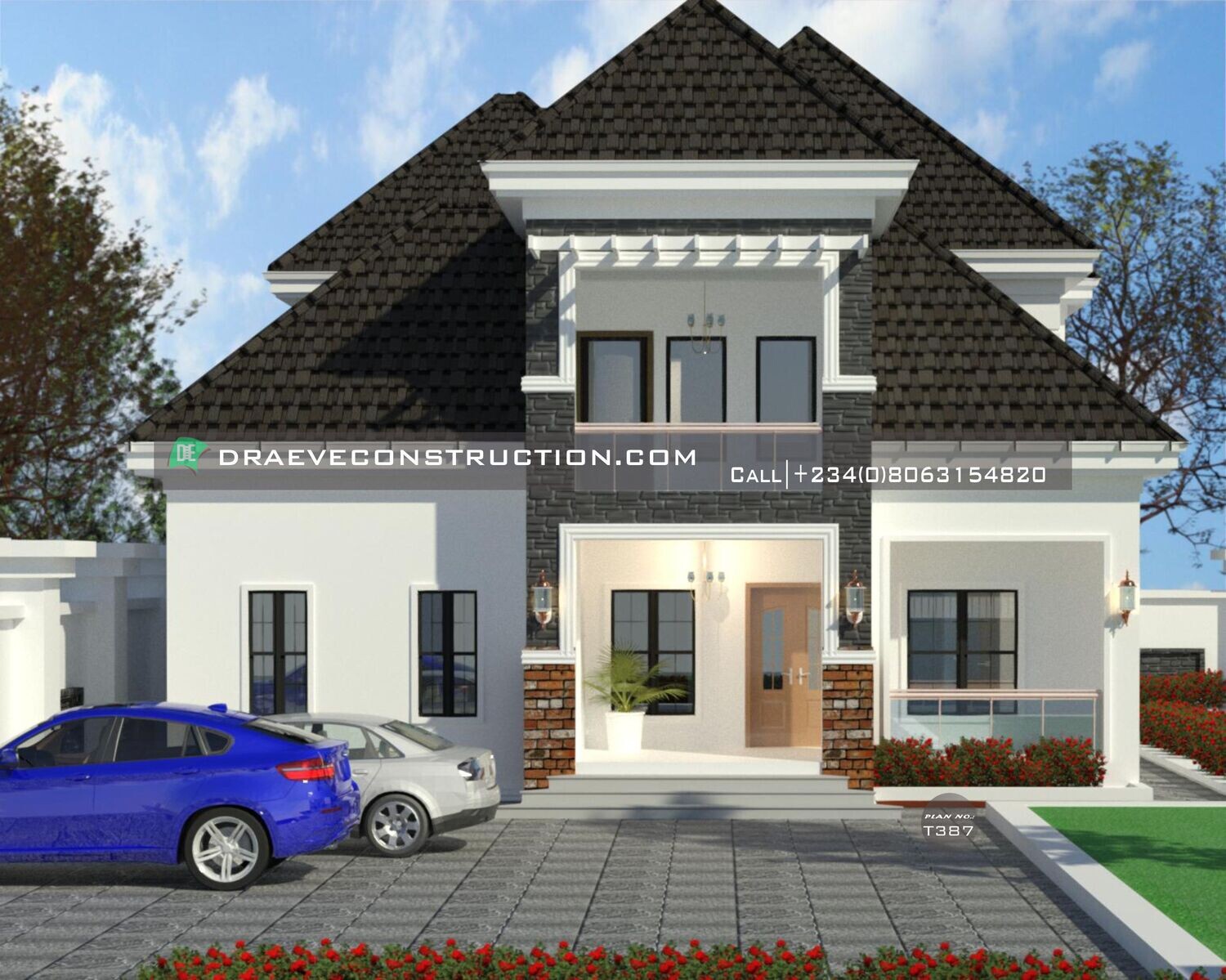 3 Bedroom Penthouse with Children&#39;s Parlour &amp; a Selfcontain attached | Nigerian House Plans