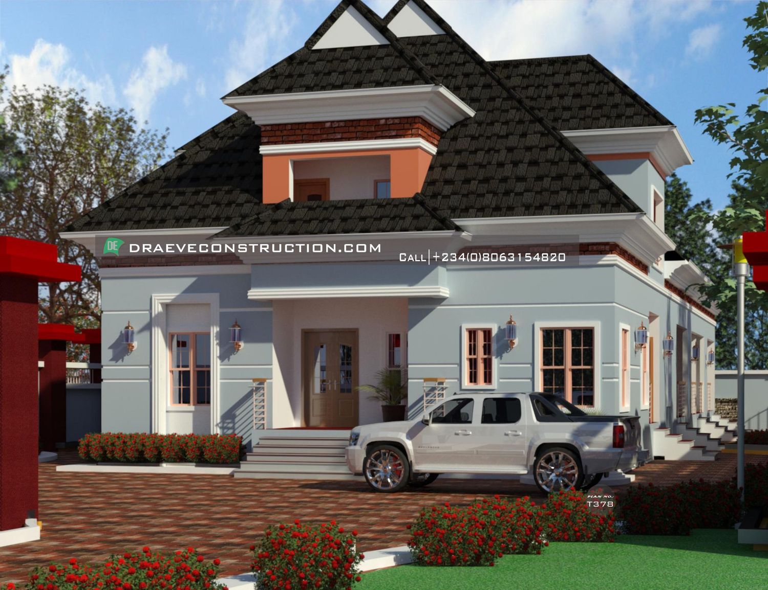 3 Bedroom Penthouse with Three 1 Bedroom Flats Floorplan | Nigerian House designs