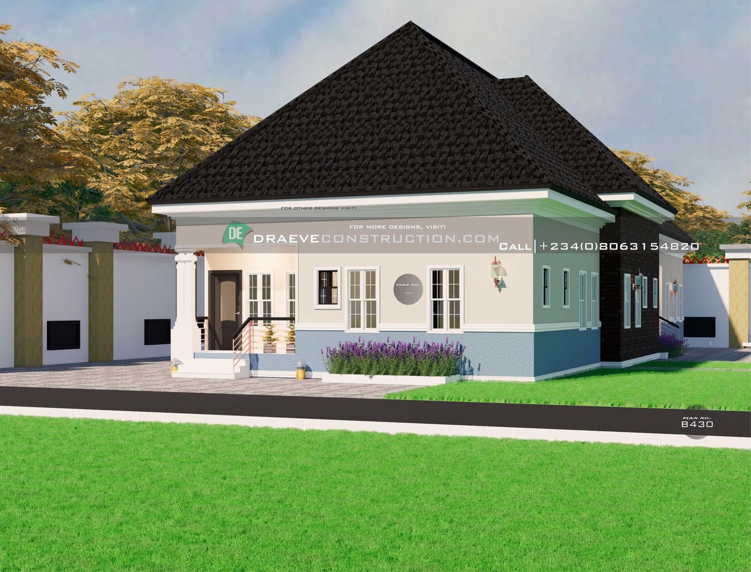 1, 2 &amp; 3 Bedroom Bungalow Floorplan Design | Nigerian House Designs