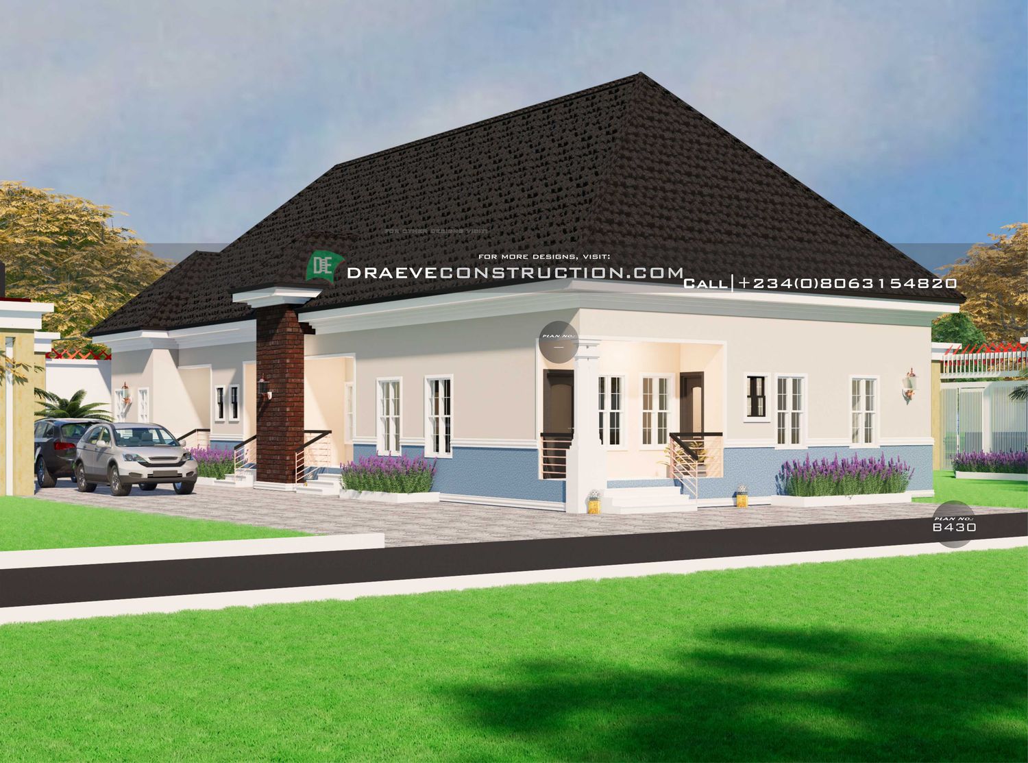 1, 2 &amp; 3 Bedroom Bungalow Floorplan Design | Nigerian House Designs