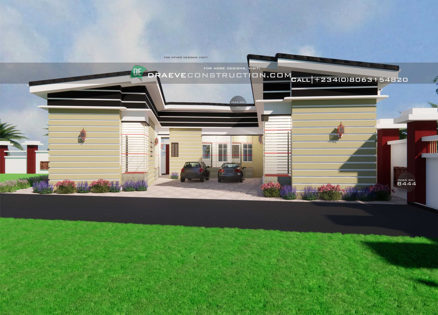 8 Units of Flatroof Selfcontain Apartments Floorplan Design on less than 1 Plot | Nigerian House Plans