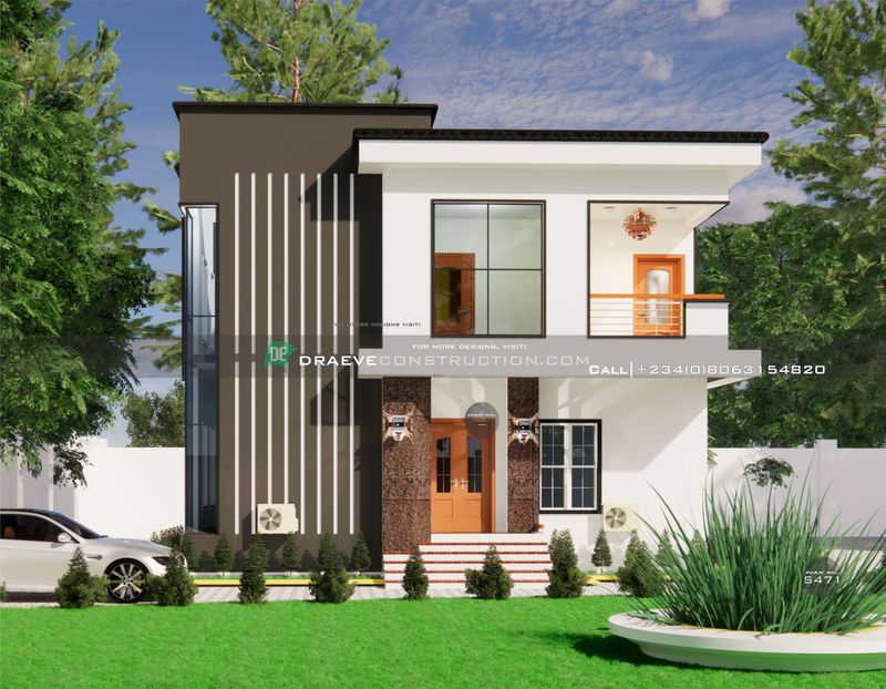 4 Bedroom Modern Duplex Design with Anteroom | Nigerian House Plans