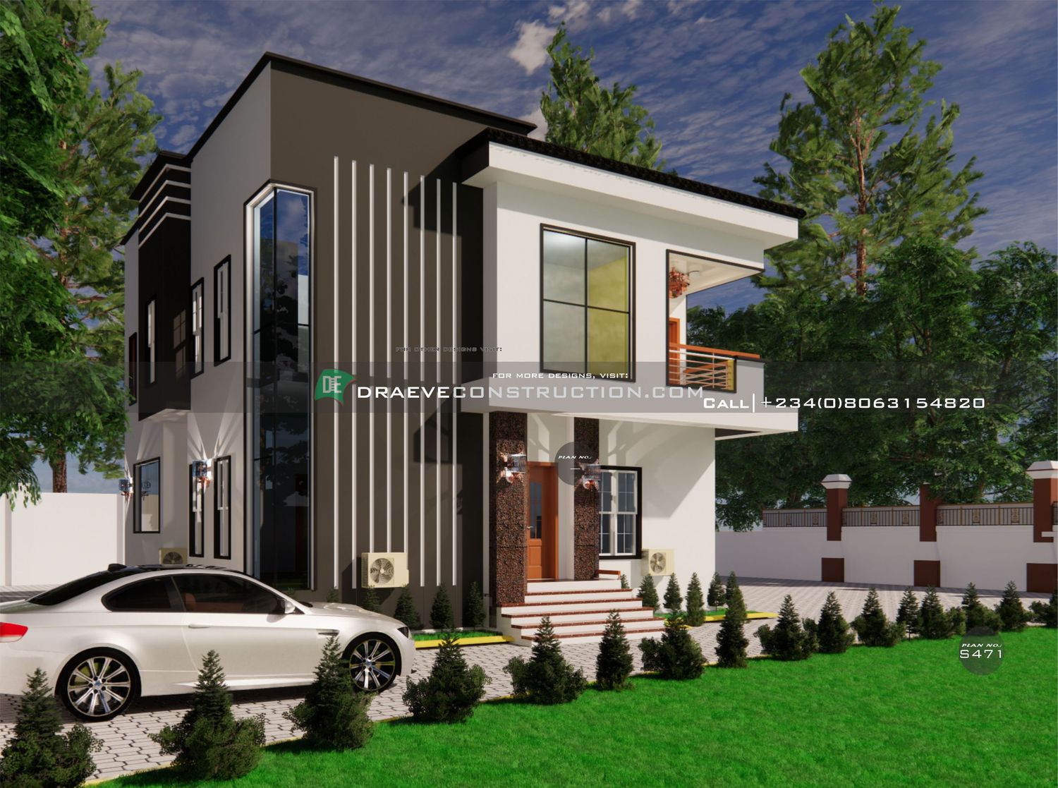 4 Bedroom Modern Duplex Design with Anteroom | Nigerian House Plans