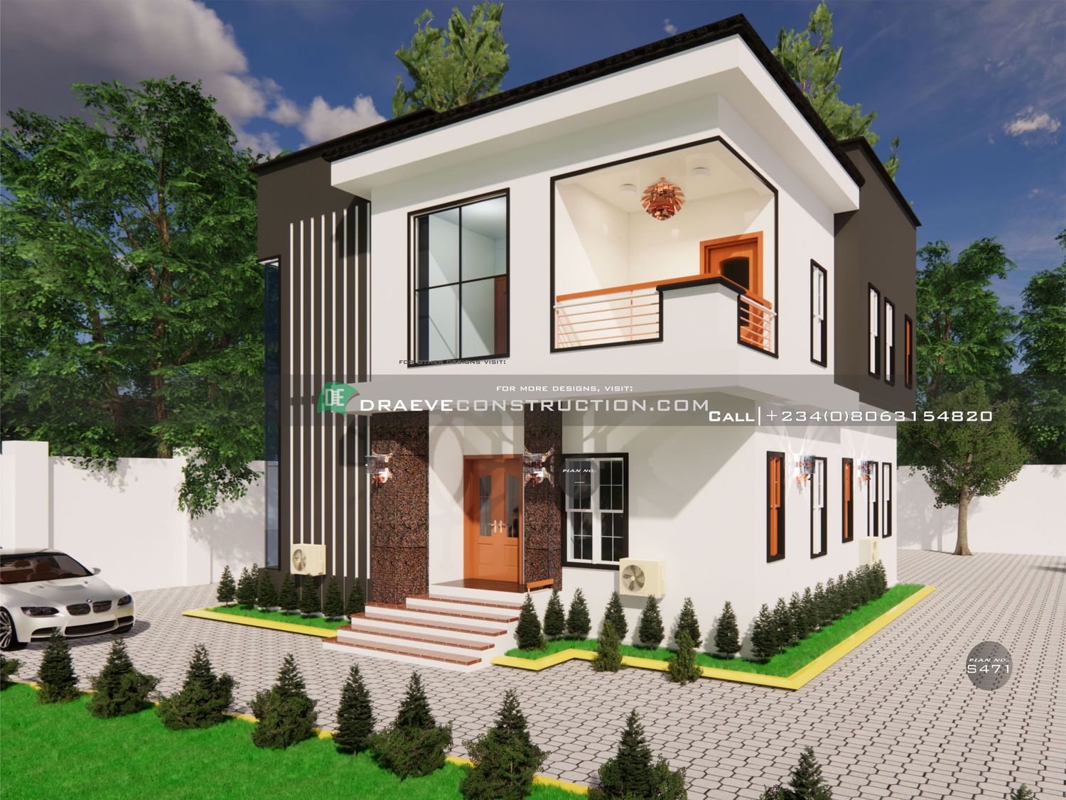 4 Bedroom Modern Duplex Design with Anteroom | Nigerian House Plans