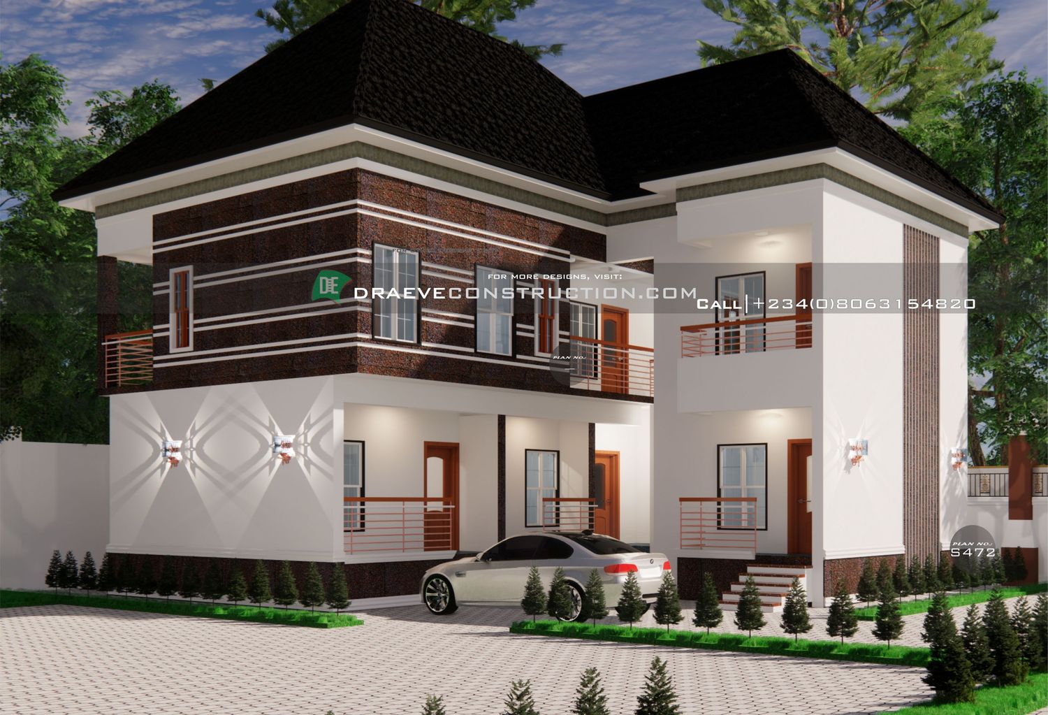 1 Bedroom Flat with 6 Units of Selfcontain Apartments Design | Nigerian House Plans