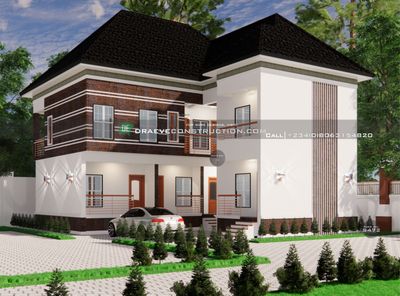1 Bedroom Flat with 6 Units of Selfcontain Apartments Design | Nigerian House Plans
