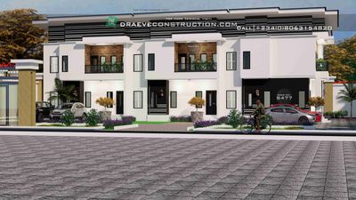 3 Units of 2 Bedroom Duplex Apartments Design | Nigerian House Plans