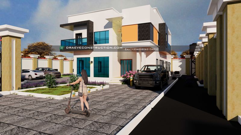5 Bedroom Duplex Floorplan Design [Area 179.31 Sqm] | Nigerian House Plans