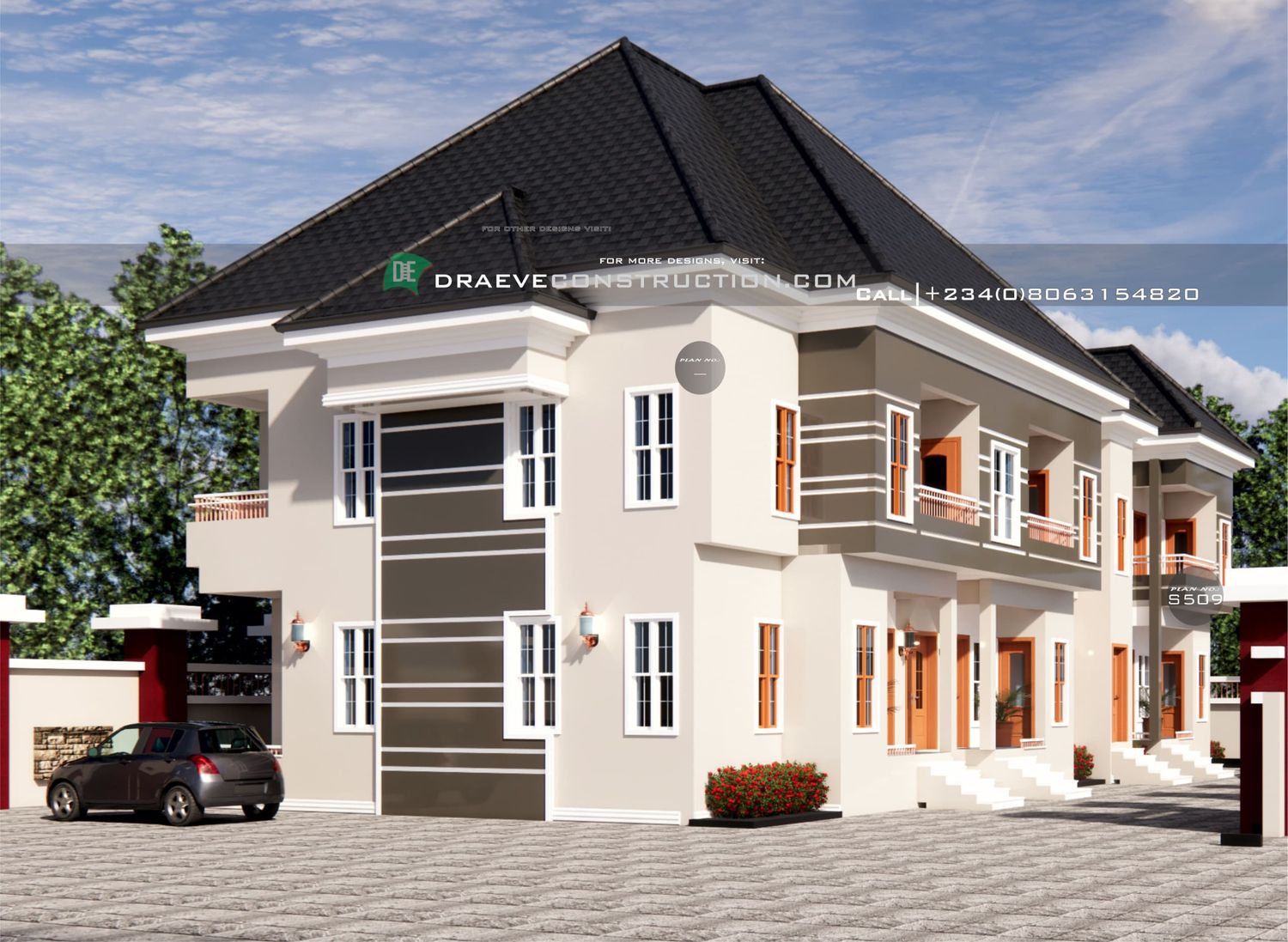 6 Units of 1 Bedroom Flat Floorplan Design [Area: 242 Sqm]