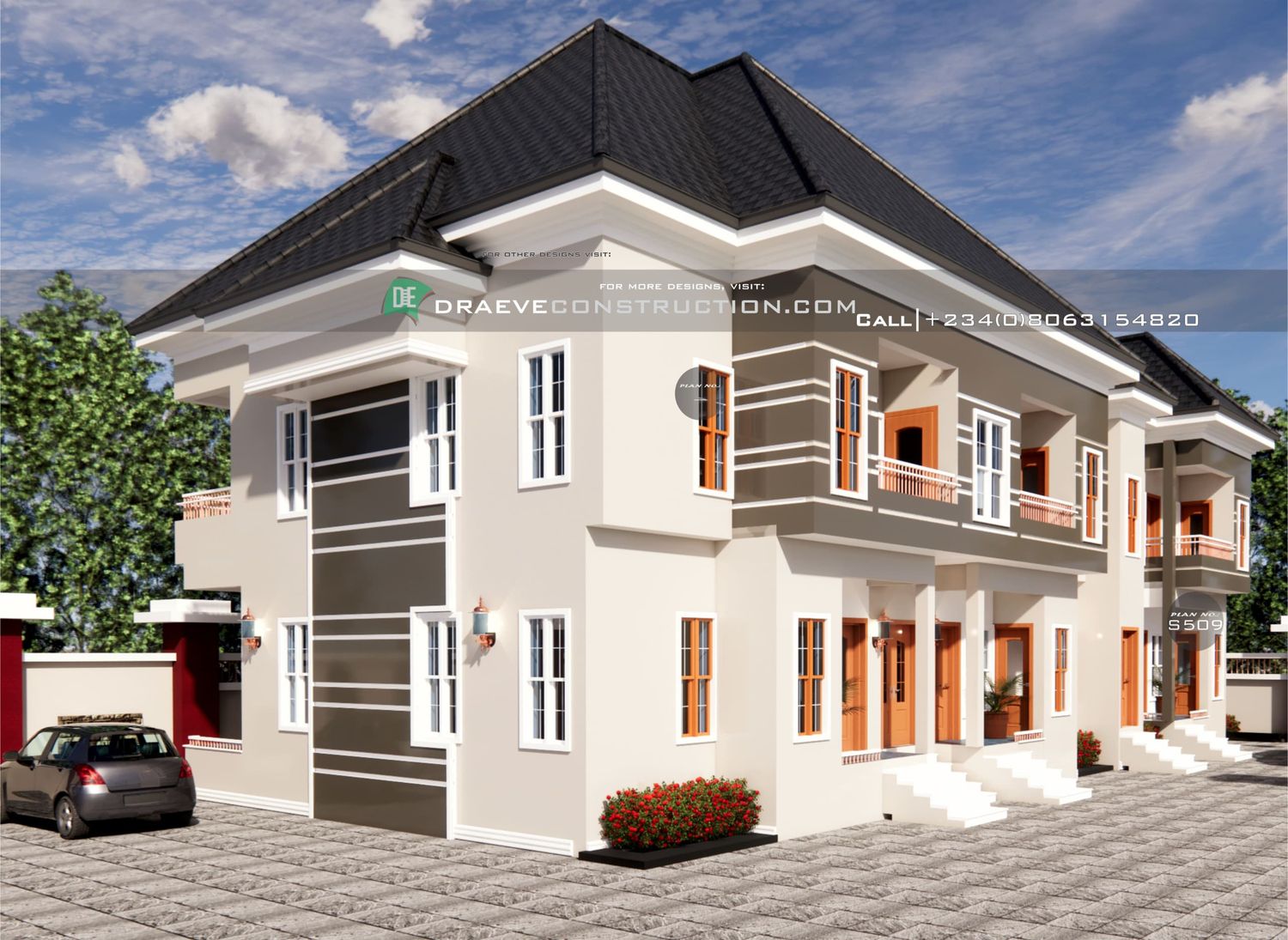 6 Units of 1 Bedroom Flat Floorplan Design [Area: 242 Sqm]