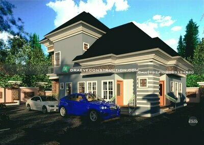 4 Bedroom Penthouse + 2 Bedroom Flat Houseplan Preview | Nigerian House Plans