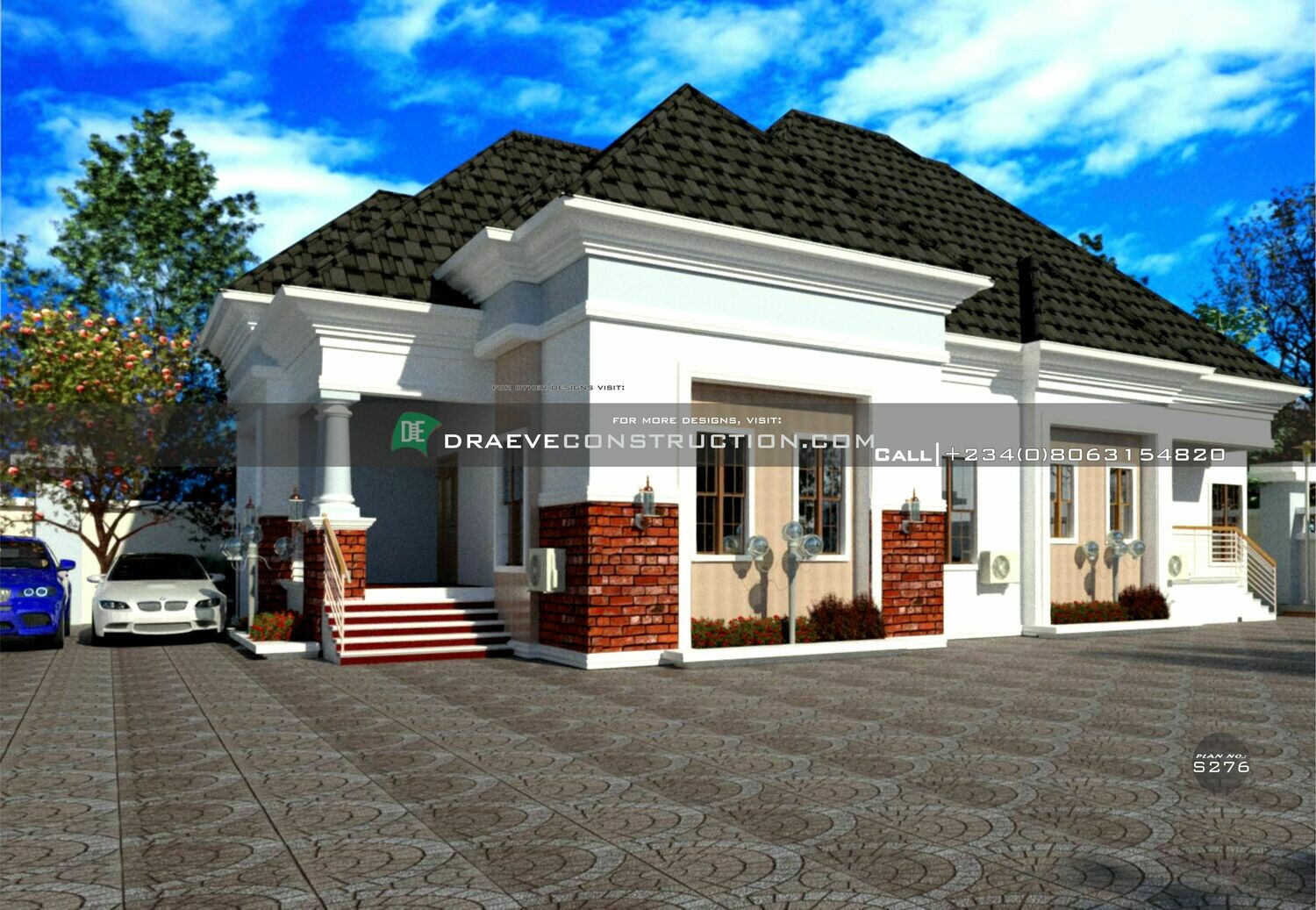 3 Bedroom Bungalow Floor Plan with Children's Parlour | Nigerian House Plans