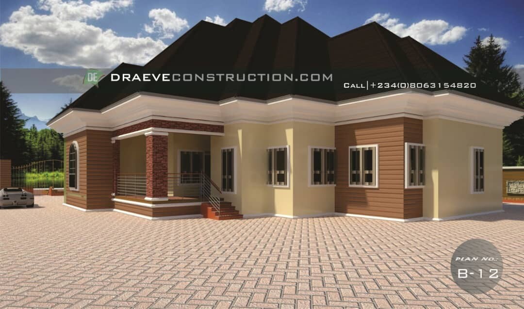 6 Bedroom Bungalow Houseplan Preview | Nigerian House Plans