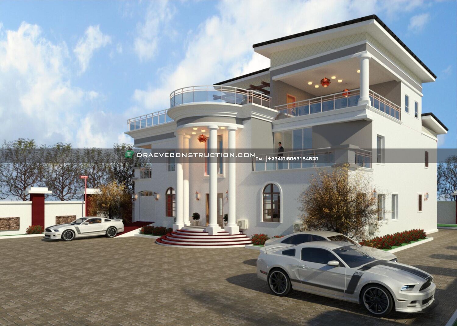 5 Bedroom Penthouse Floorplans with Garage | Nigerian House Plans