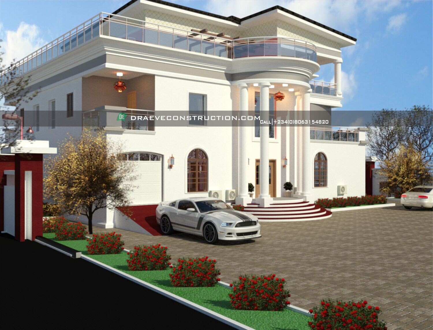 5 Bedroom Penthouse Floorplans with Garage | Nigerian House Plans