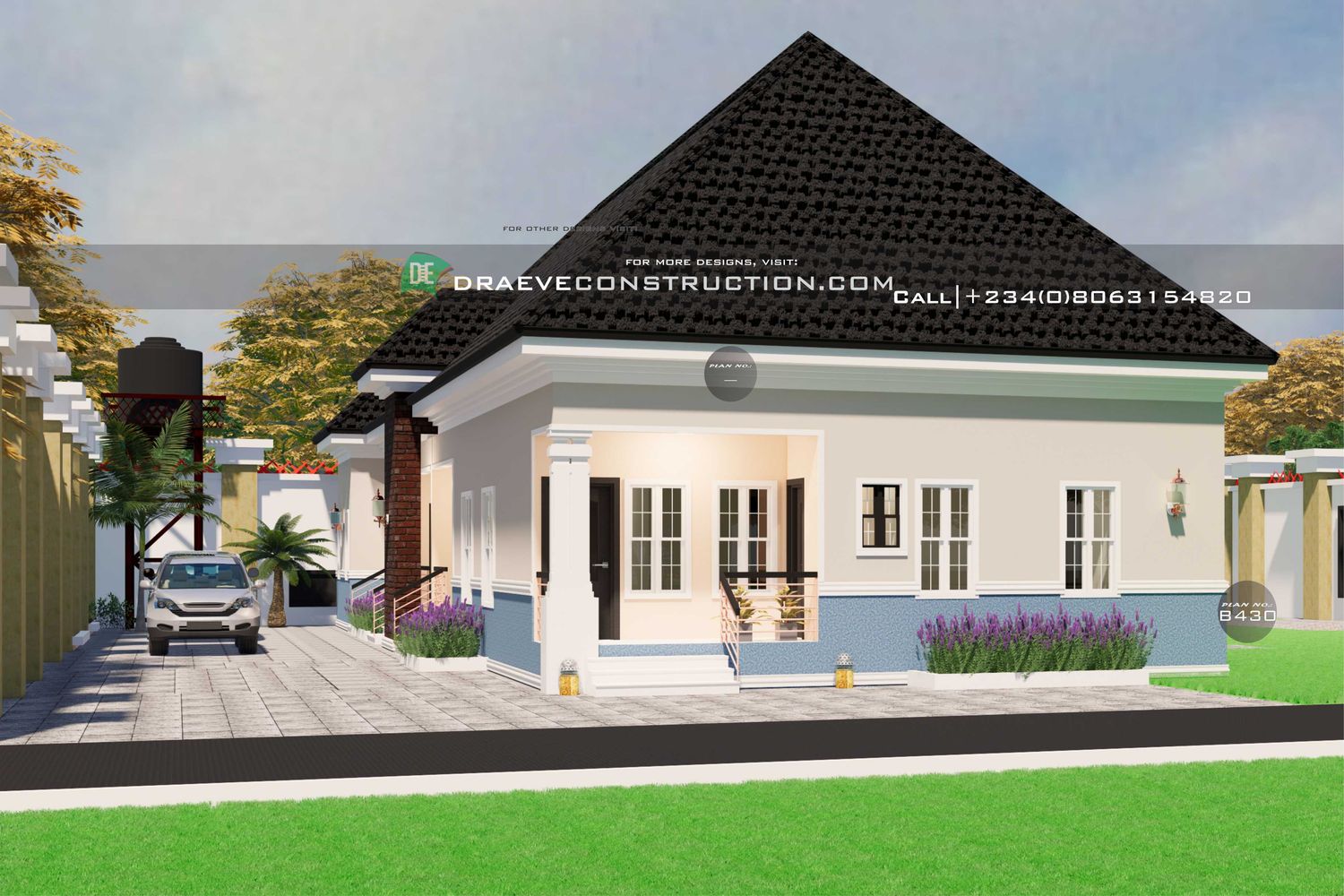 1, 2 &amp; 3 Bedroom Bungalow Floorplan Design | Nigerian House Designs
