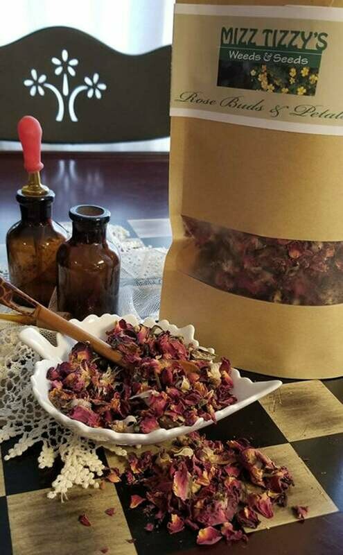 Dried Rosebuds and Petals