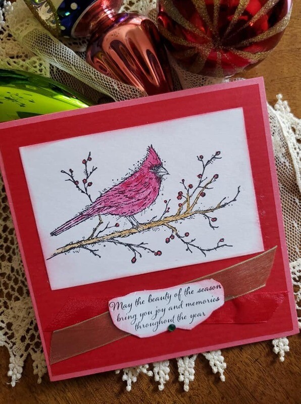 Cardinal Christmas Cards and Surprise Inside
  "Homemade by Sarah" - by Sharon Cort