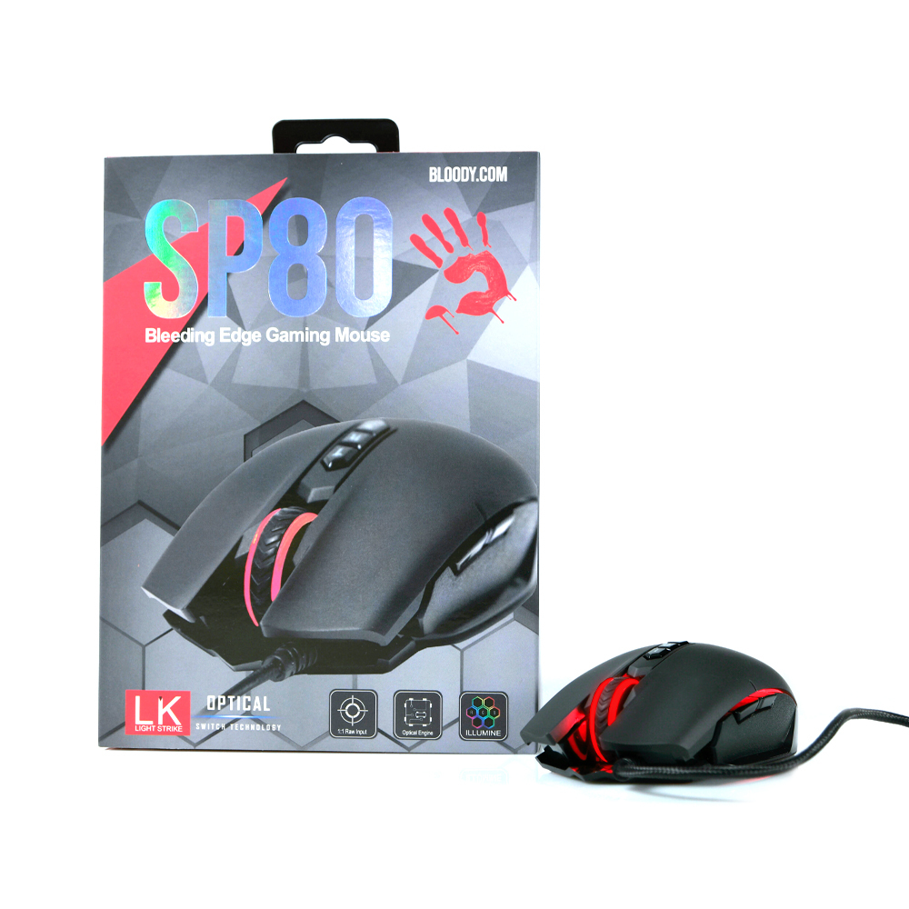 Bloody SP80 Pro Optical Switch Gaming Mouse 3360 Sensor