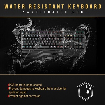 (Renewed) B975 Classic Full-Size Light Strike Libra Optical Gaming Keyboard
