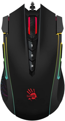 J90s RGB Ambidextrous Gaming Mouse - Black