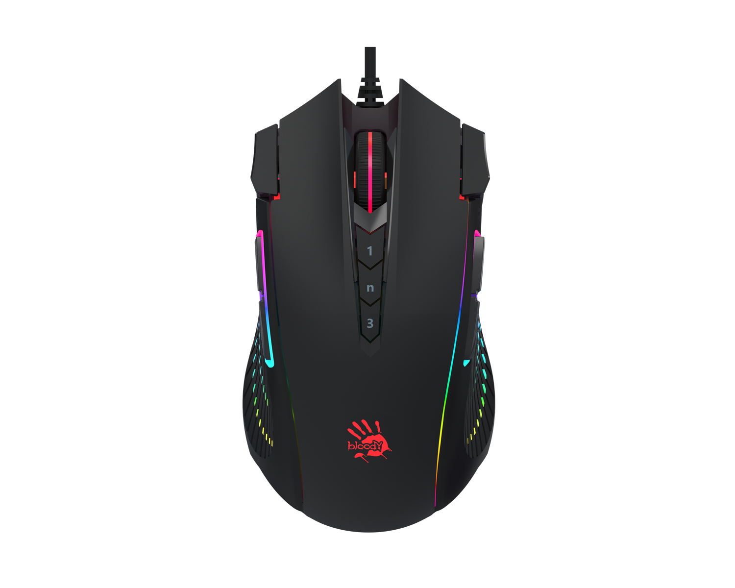 J90s RGB Ambidextrous Gaming Mouse - Black
