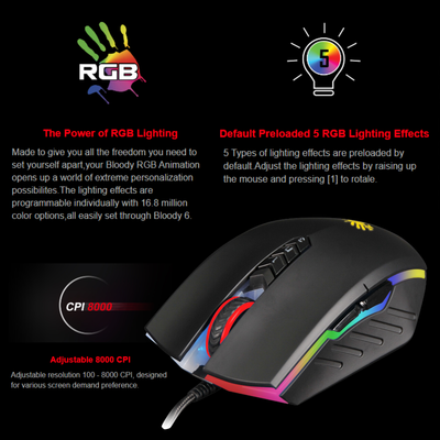 Amazon.com: Bloody A70x Optical Gaming Mouse with Light