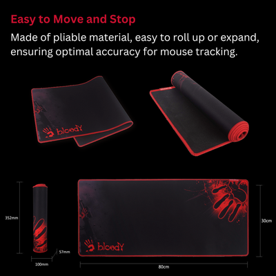 Extended Gaming Mouse Pad - Waterproof Smooth Surface, Anti-Slip Rubber Base - Smooth. Friction-less. Absolute Precision. Stitched Edges