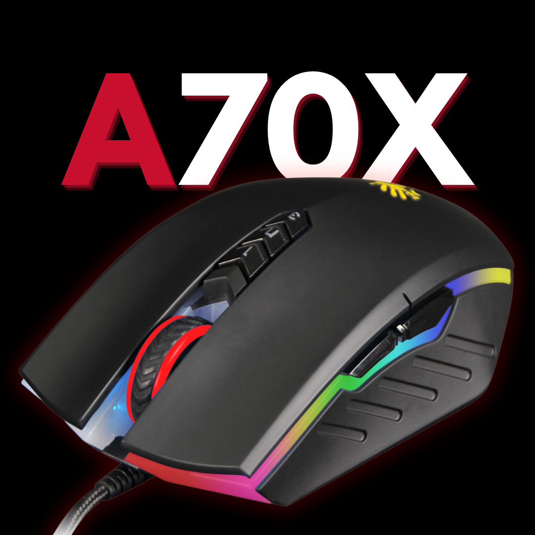 Bloody A70 II RGB ゲーミングマウス 本体 A70x | A70 II Matte Black Gaming Mouse
