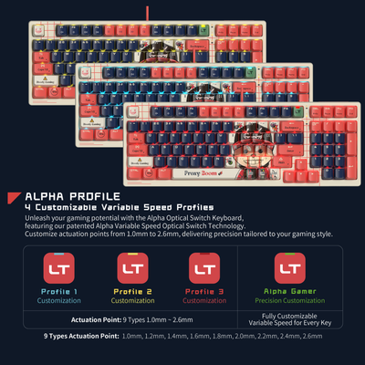 Savage Impact AT98 Alpha Optical Switch Performance Dual Zone Keyboard - Boom
