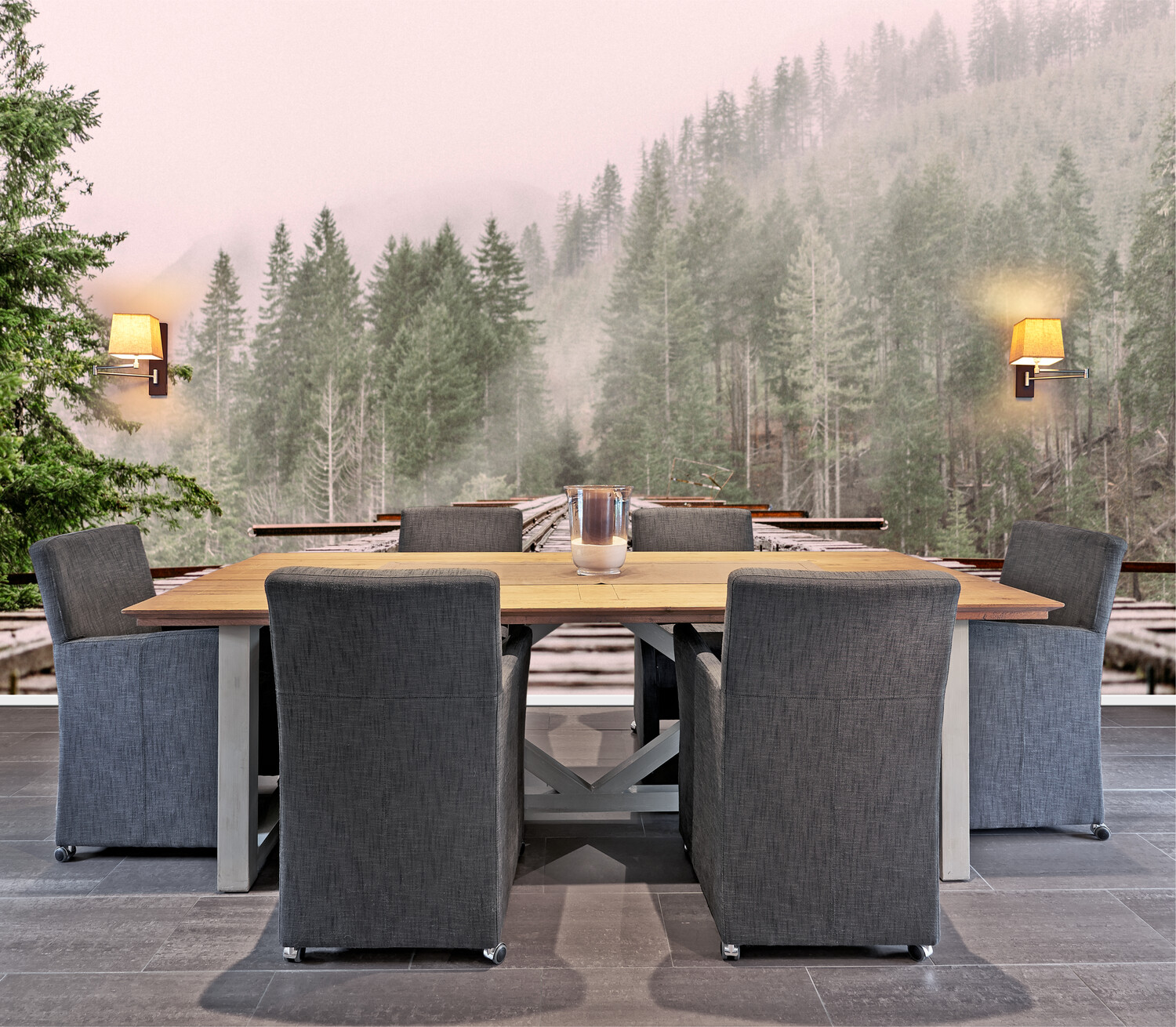 FROSTY RAILWAY | Vinyl Wall Mural for Any Room | Removable Vinyl Wallpaper FROSTY RAILWAY | Vinyl Wall Mural for Any Room | Removable Vinyl Wallpaper