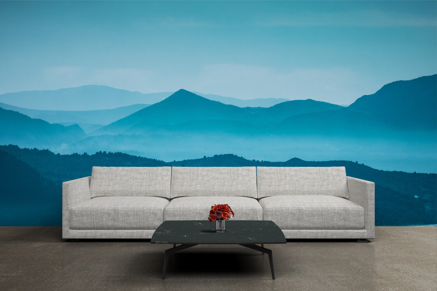 BLUE MOUNTAIN GRADIENT | Vinyl Wall Mural for Any Room | Removable Vinyl Wallpaper BLUE MOUNTAIN GRADIENT | Vinyl Wall Mural for Any Room | Removable Vinyl Wallpaper
