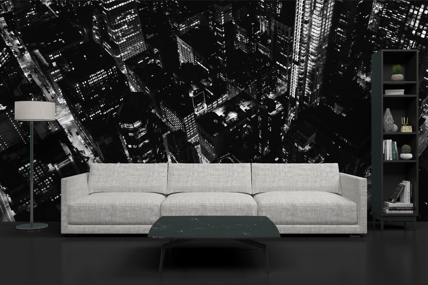 BLACK & WHITE CITY | Vinyl Wall Mural for Any Room | Removable Vinyl Wallpaper BLACK & WHITE CITY | Vinyl Wall Mural for Any Room | Removable Vinyl Wallpaper