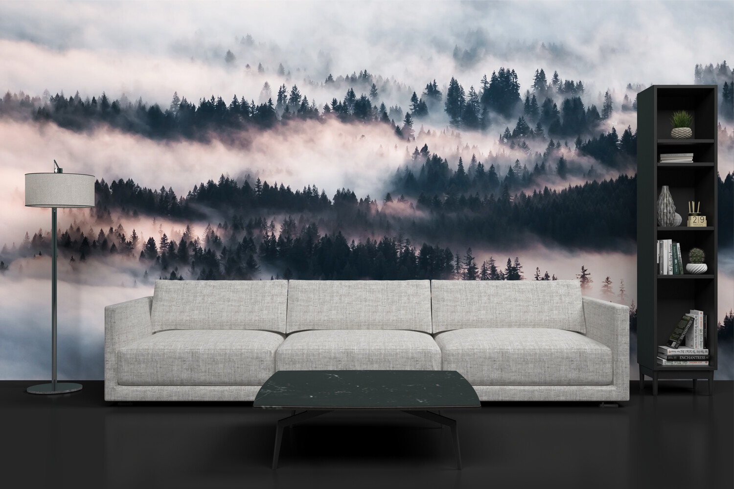 FOGGY FOREST | Vinyl Wall Mural for Any Room | Removable Vinyl Wallpaper FOGGY FOREST | Vinyl Wall Mural for Any Room | Removable Vinyl Wallpaper