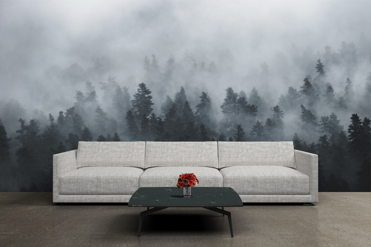 GREYSCALE FOREST | Vinyl Wall Mural for Any Room | Removable Vinyl Wallpaper GREYSCALE FOREST | Vinyl Wall Mural for Any Room | Removable Vinyl Wallpaper