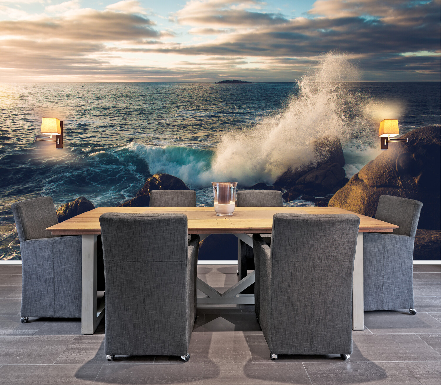 ROCKY WAVES | Vinyl Wall Mural for Any Room | Removable Vinyl Wallpaper ROCKY WAVES | Vinyl Wall Mural for Any Room | Removable Vinyl Wallpaper