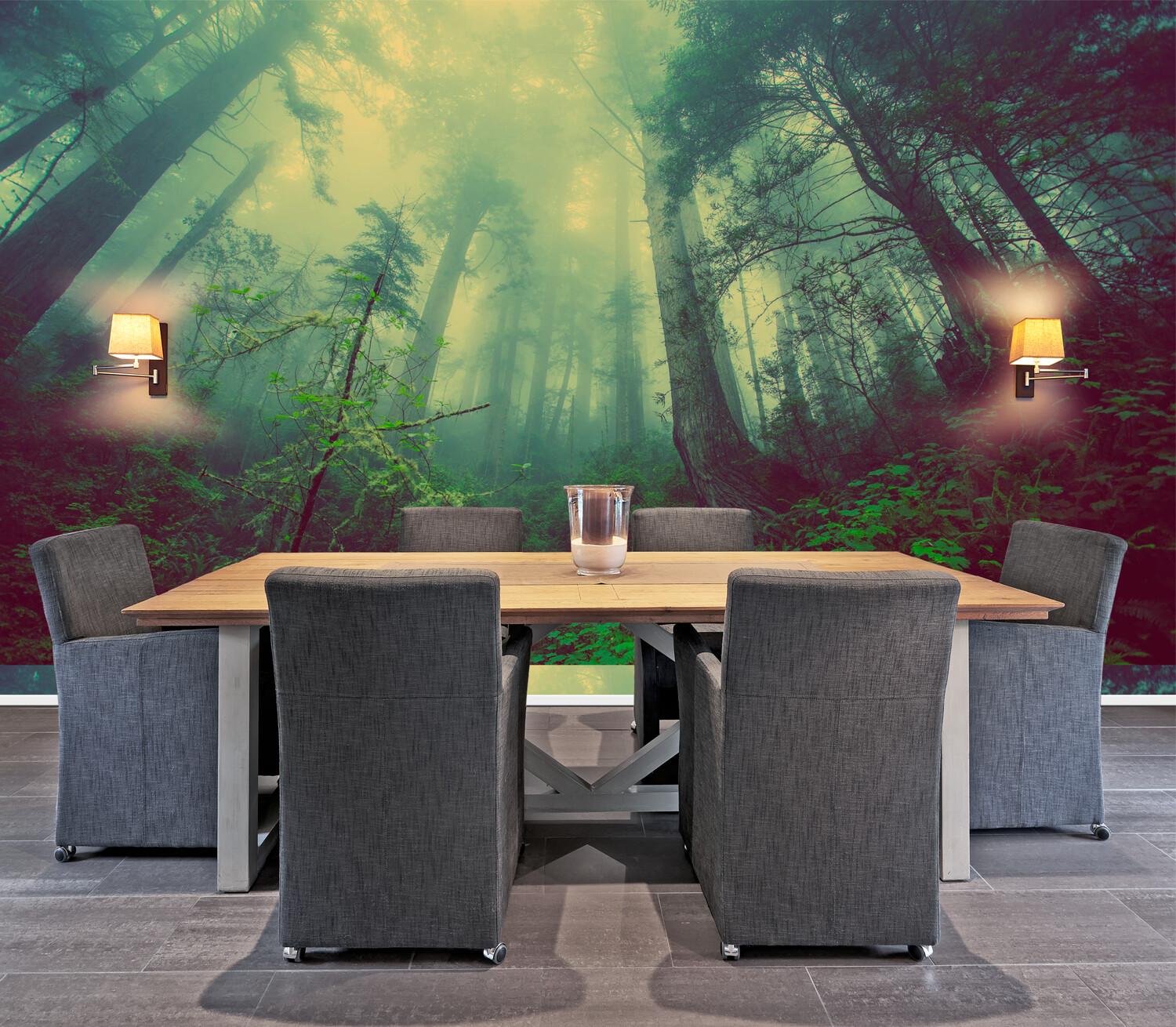 MISTY COASTAL FOREST | Vinyl Wall Mural for Any Room | Removable Vinyl Wallpaper MISTY COASTAL FOREST | Vinyl Wall Mural for Any Room | Removable Vinyl Wallpaper