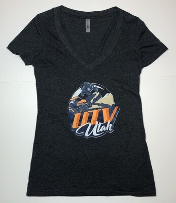 UTV Utah Women's V-Neck T-Shirt (Large Front Logo) UTV Utah Women's V-Neck T-Shirt (Large Front Logo)