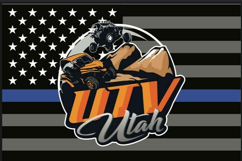 UTV Utah Flag (Thin Blue Line Edition) (12"x18")