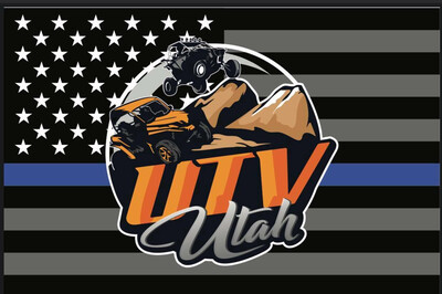 UTV Utah Flag (Thin Blue Line Edition) (2’x3’)