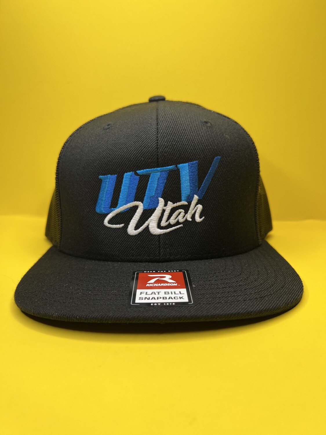 UTV Utah Hat (Black Snapback Flat Bill)