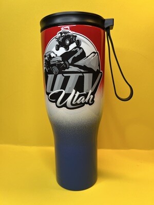 UTV Utah Red, White and Blue 40oz Tumbler (IN-PERSON @ SLOREX ONLY)