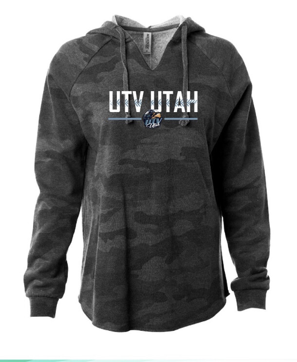 UTV Utah Womens Wave Wash Hooded Pullover