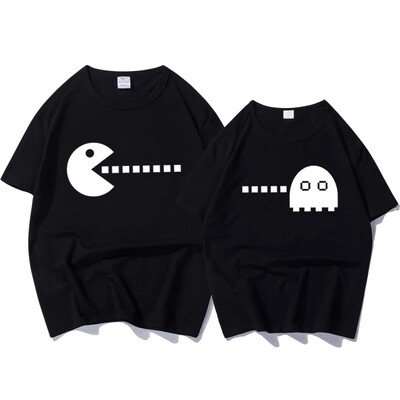Pac-man &amp; Ghost type love | 2 t-shirts