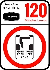City driving lesson 120 minutes