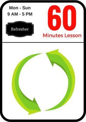 Refresher driving lesson 60 minutes Refresher driving lesson 60 minutes