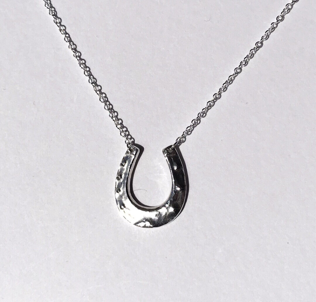Horseshoe Solid Silver Memorial Ashes Necklace or Charm