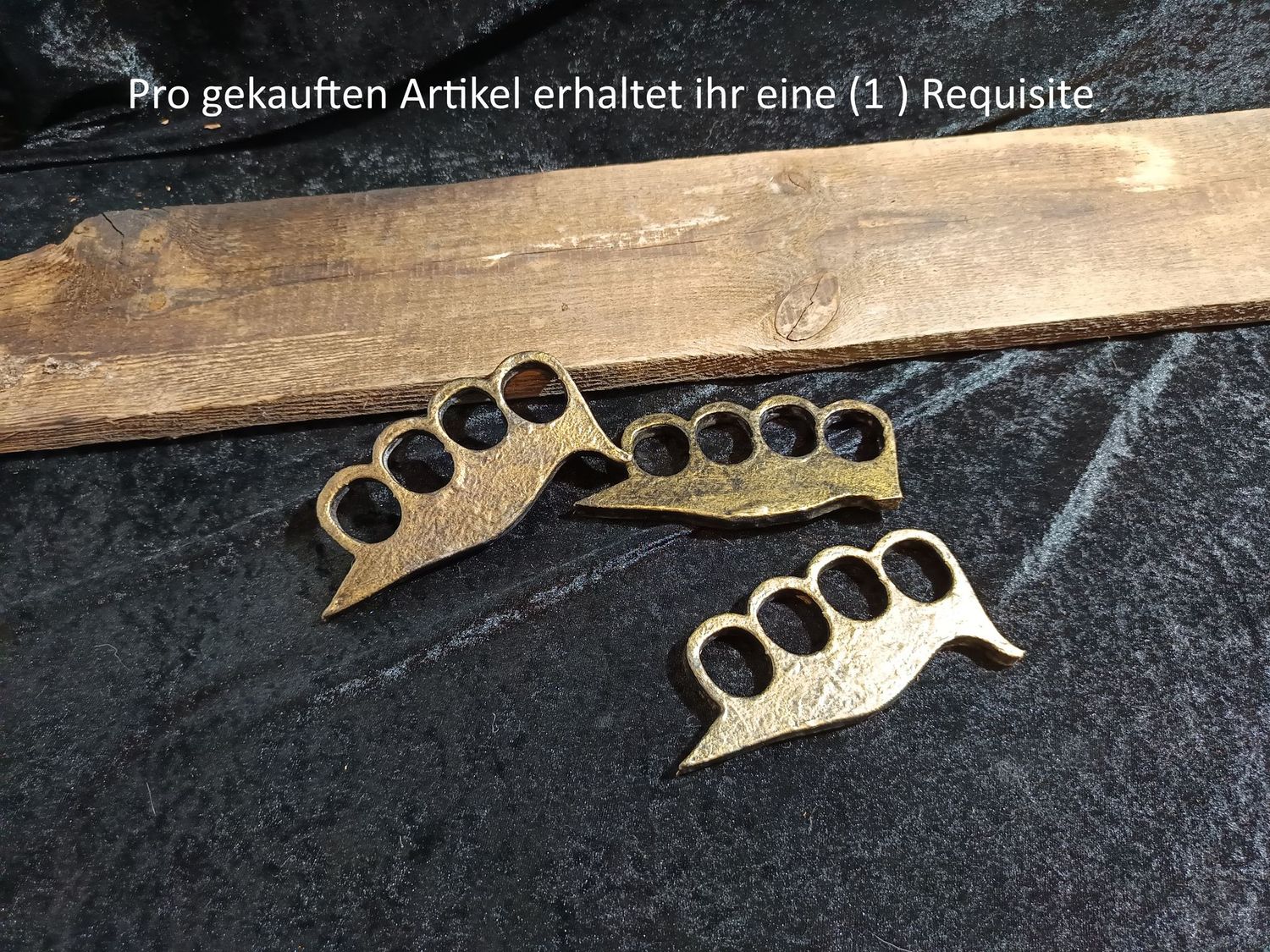 Faustring mit Dorn Messing Optik - (Requisite 13,5cm)