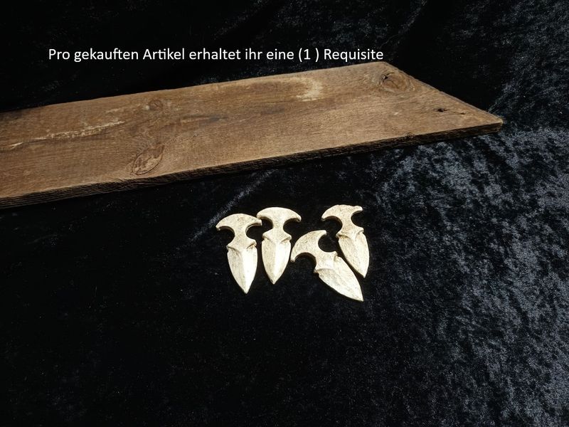 Kleines Stoßmesser (Knochen/Elfenbein Optik)