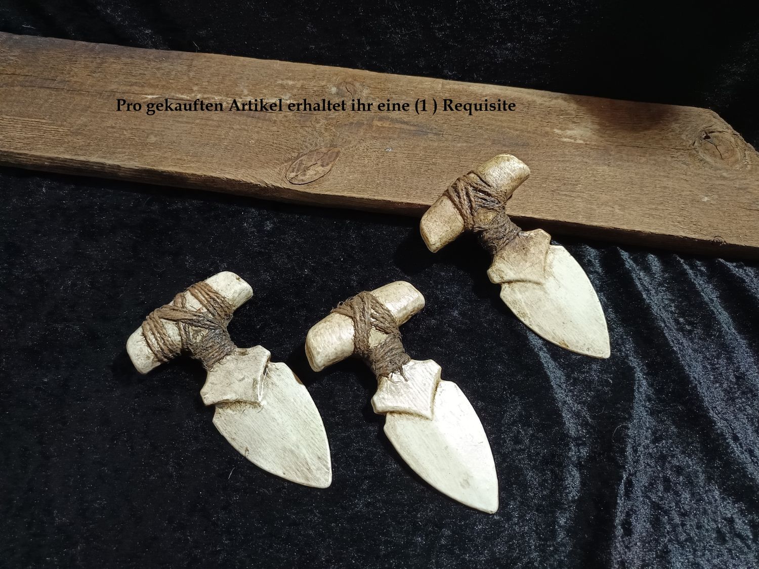 Großes Stoßmesser (Knochen Optik) Großes Stoßmesser (Knochen Optik)